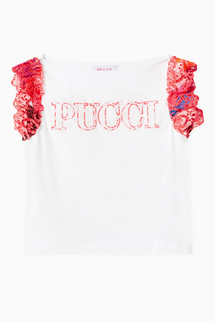 

Embroidered Logo T-Shirt in Cotton, White