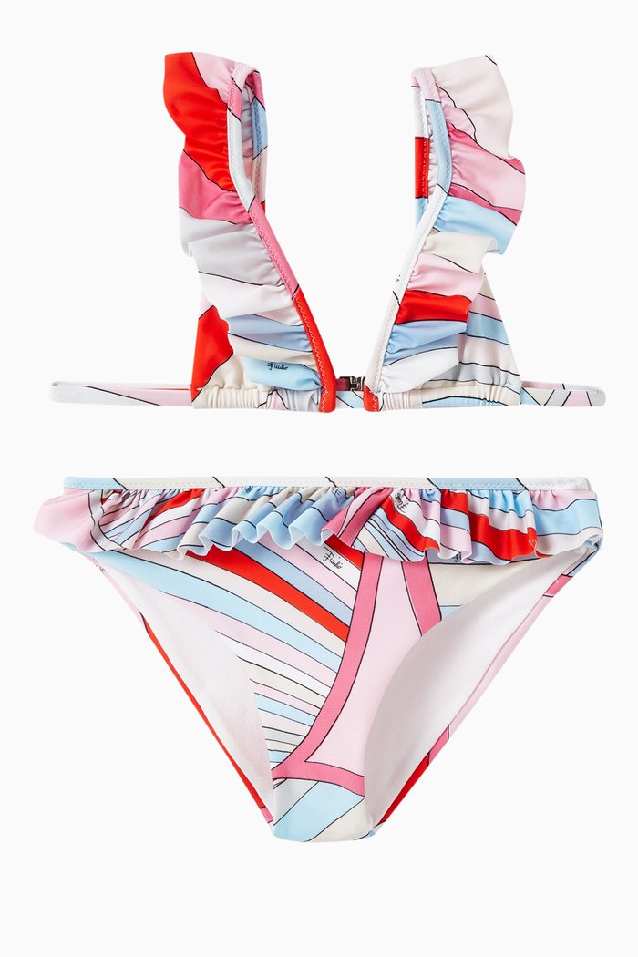 Iride-print Bikni in Stretch Nylon, Multicolour