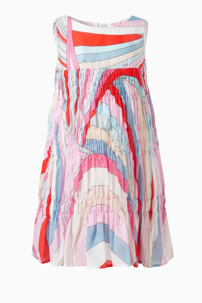 

Iride-print Dress in Cotton, Multicolour