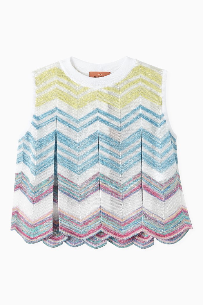

Cut-out Top in Viscose Knit, Multicolour