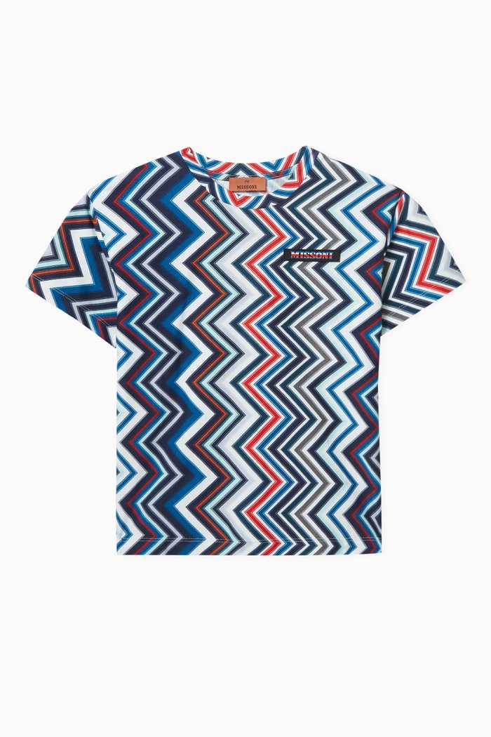 

Zigzag Logo T-shirt in Cotton Jersey, Multicolour