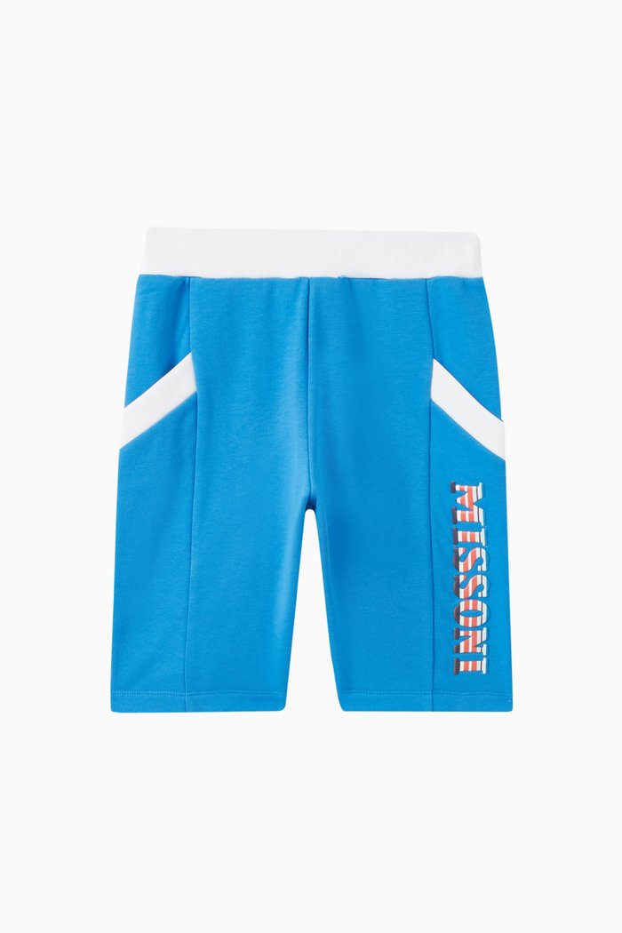 

Logo Shorts in Cotton Jersey, Blue