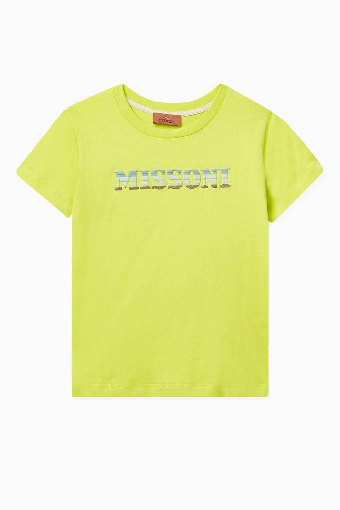 

Sequin-embellished Logo T-shirt in Cotton, Yellow