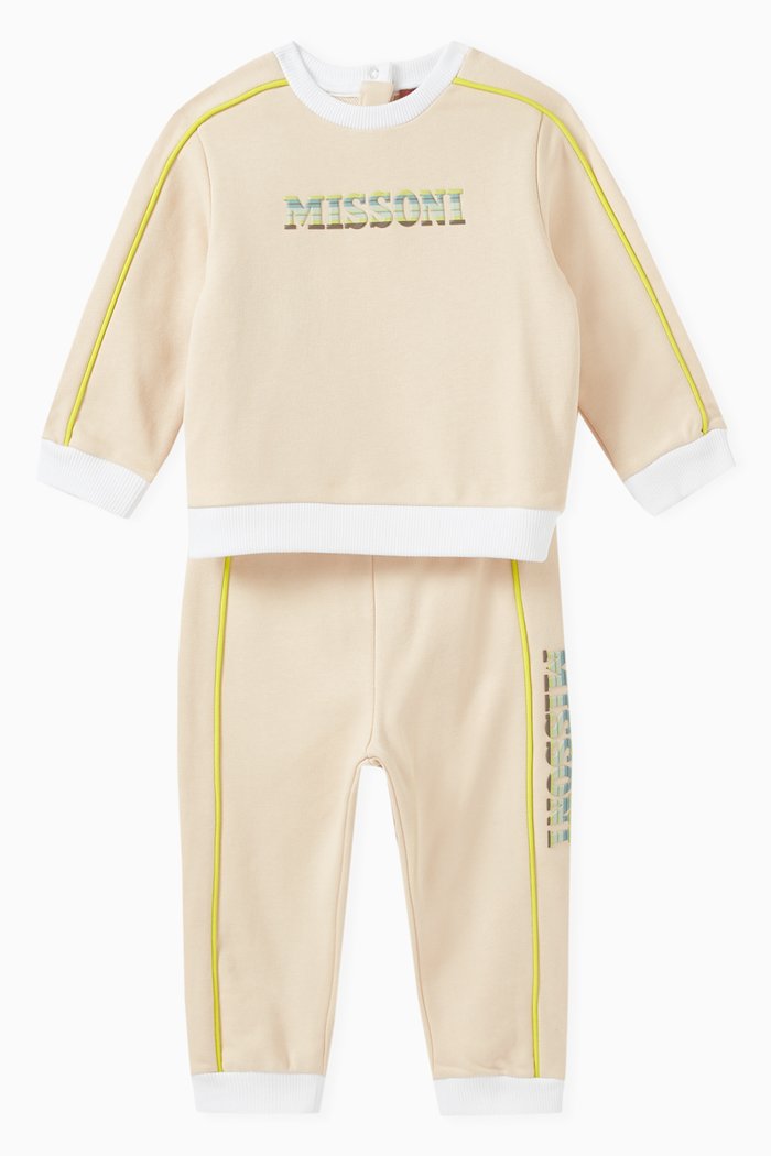 

Logo Tracksuit in Cotton Fleece, Neutral
