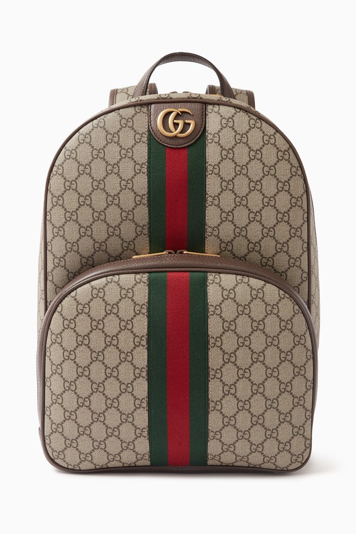 Ophidia GG Supreme Backpack in Coated-canvas, Neutral