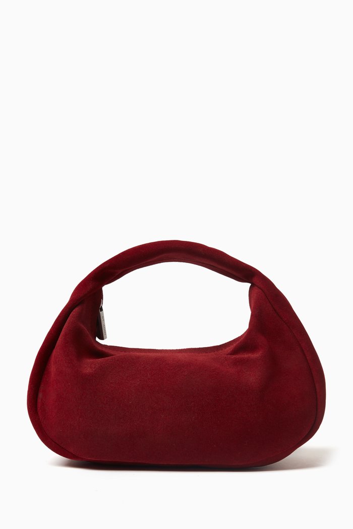 

Mini Bon Bon Bag in Suede Leather, Red