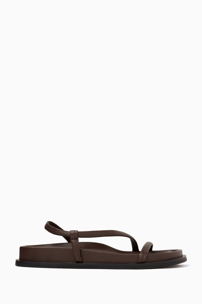 

Twist Sandals in Leather, Brown