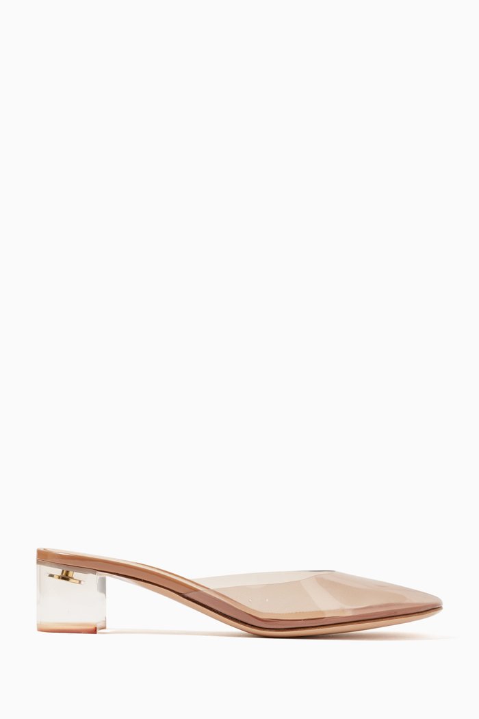 

Block-heel 45 Mules in Plexi, Neutral