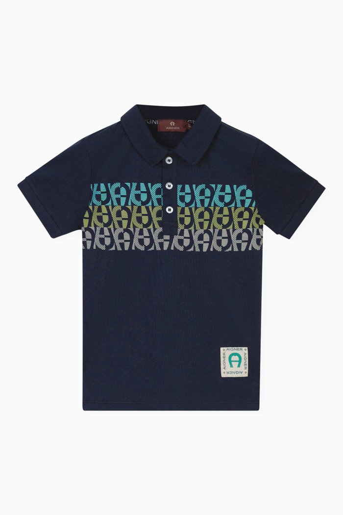 

Polo Shirt in Jersey, Blue