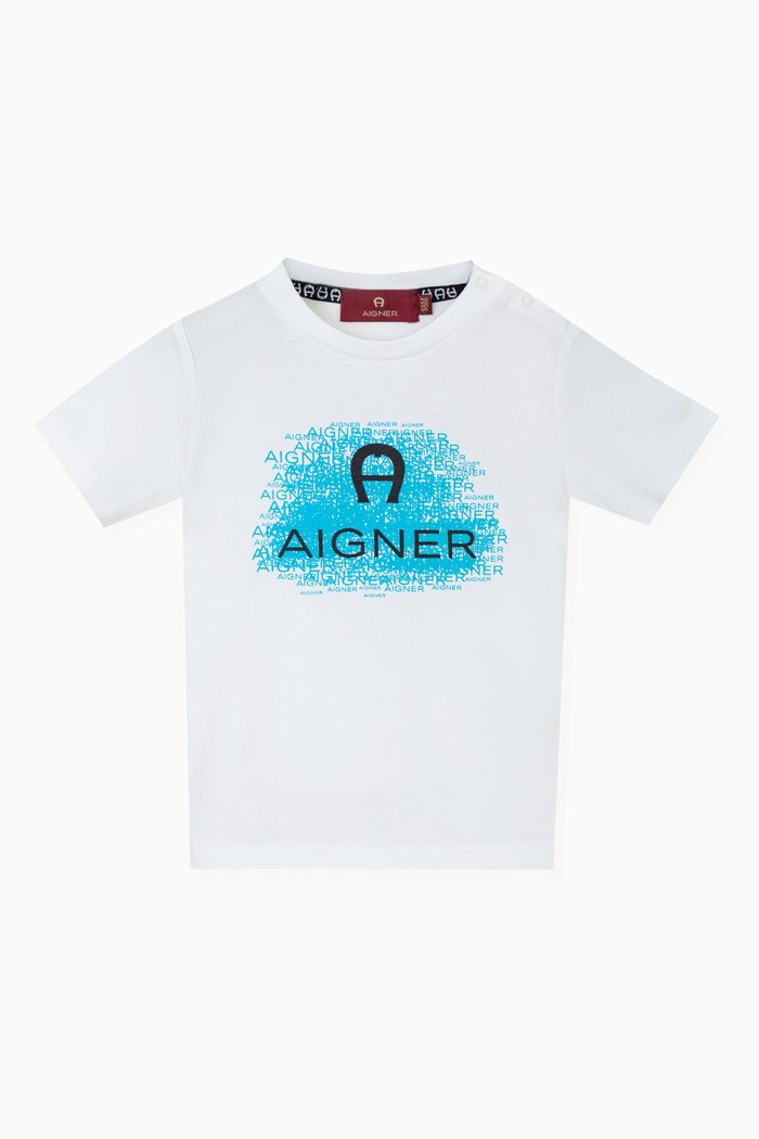 Printed T-shirt in Jersey, White