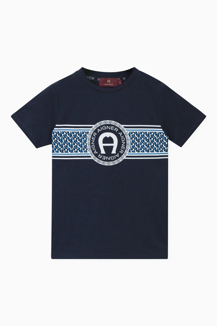 

Logo T-Shirt in Cotton Jersey, Blue
