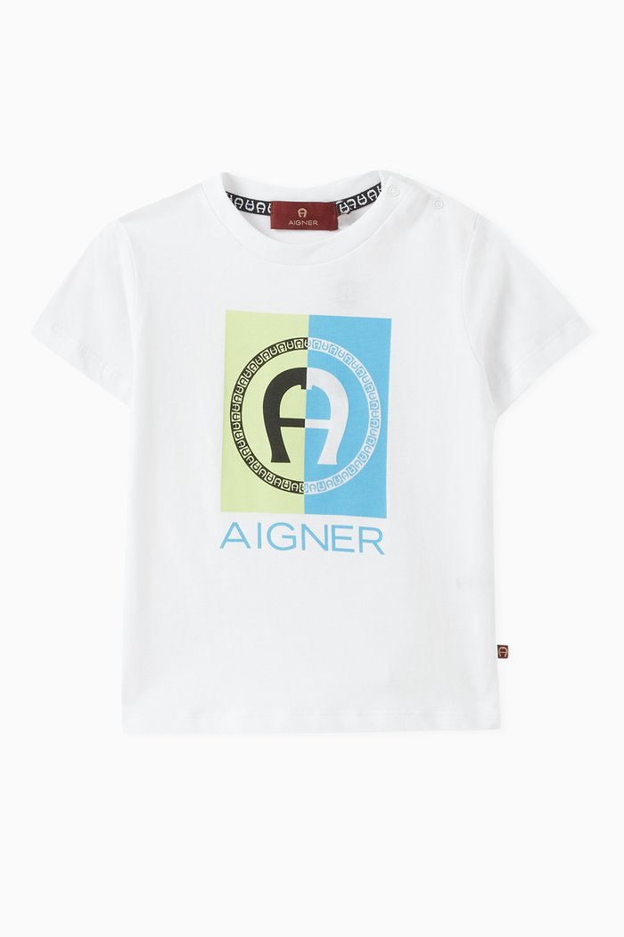 Logo-print T-Shirt in Cotton Jersey, White