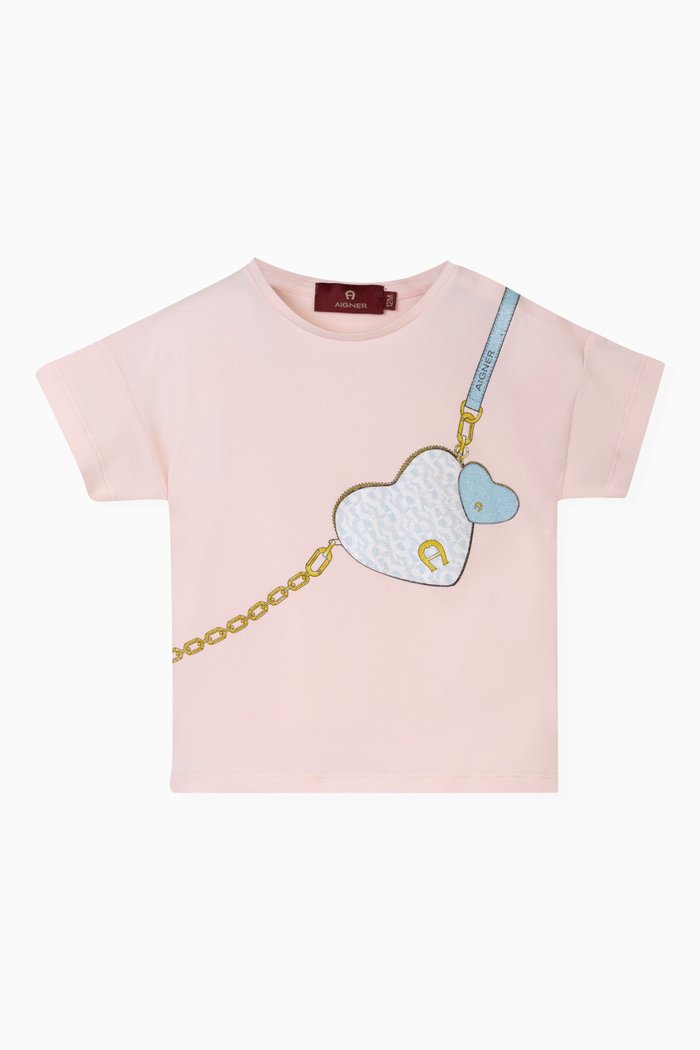 

Heart Bag Logo T-Shirt in Cotton Jersey, White