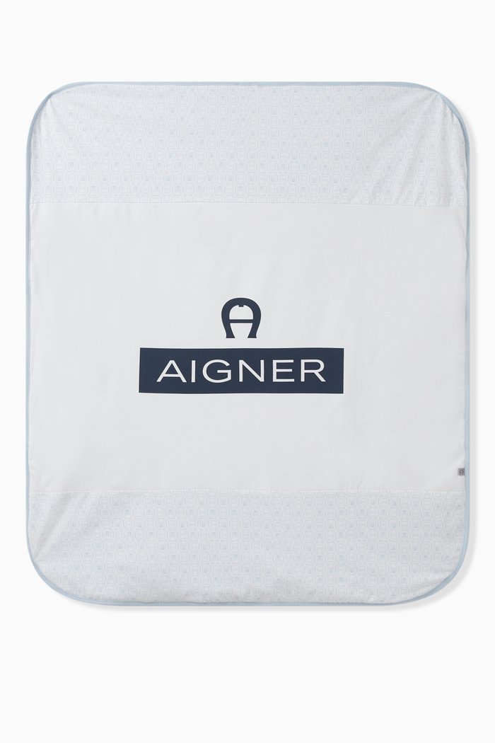 

Logo Baby Blanket in Pima Cotton, Blue
