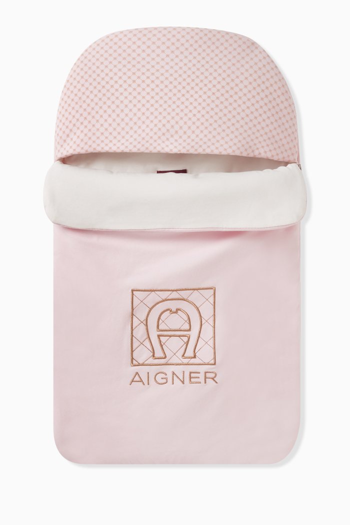 

Logo Sleeping Nest in Pima Cotton Jersey, Pink