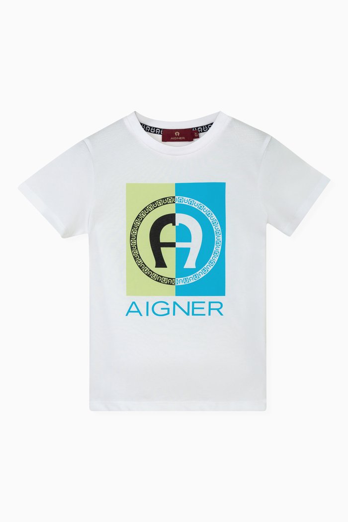Logo T-Shirt in Cotton Jersey, White