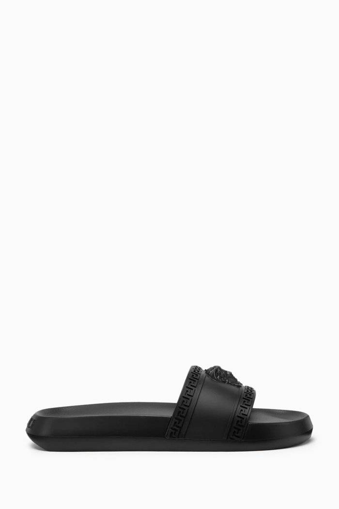 

Medusa Palazzo Slides in Rubber, Black