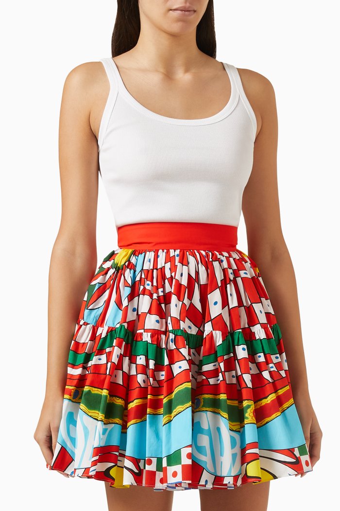 Fine Rib Tank Top in Cotton, White