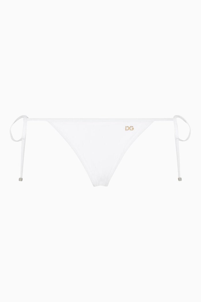 

Logo Engraved Bikini Bottoms, White