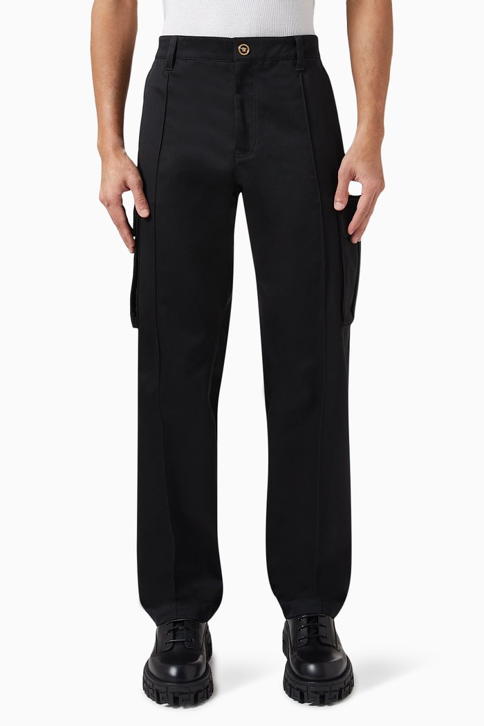 

Cargo Pants in Gabardine, Black