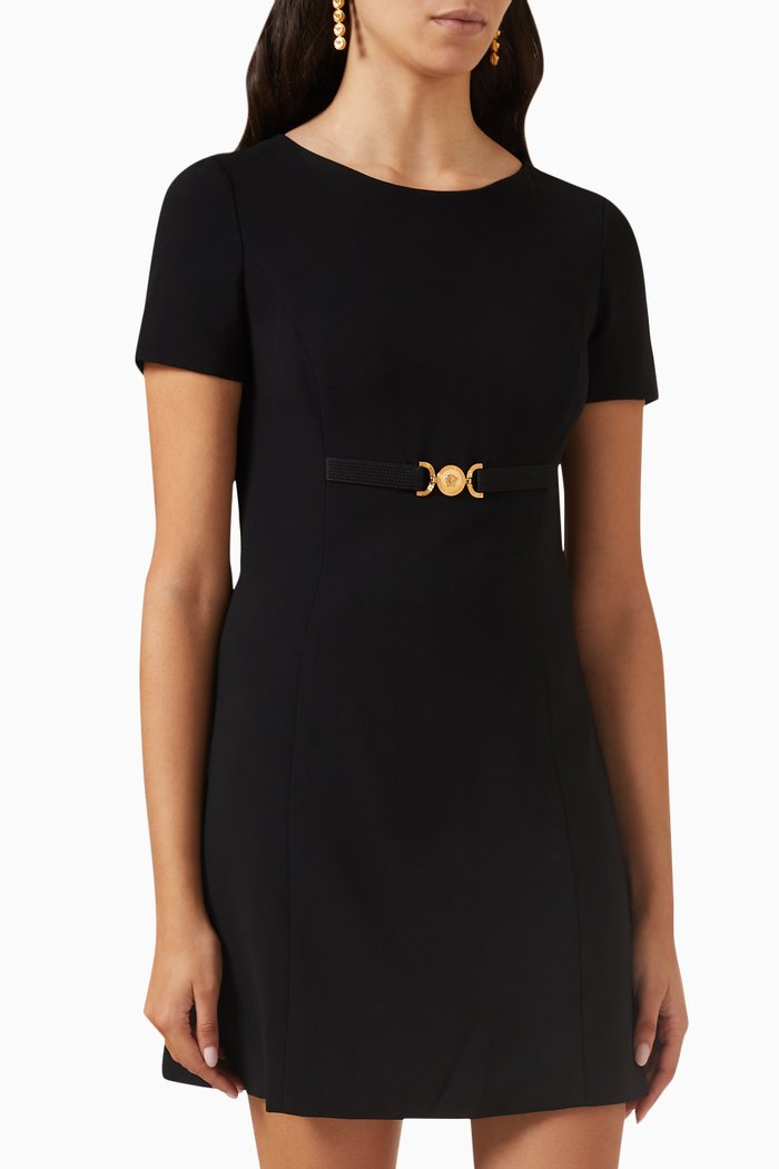 

Medusa 95' Mini Dress in Silk, Black