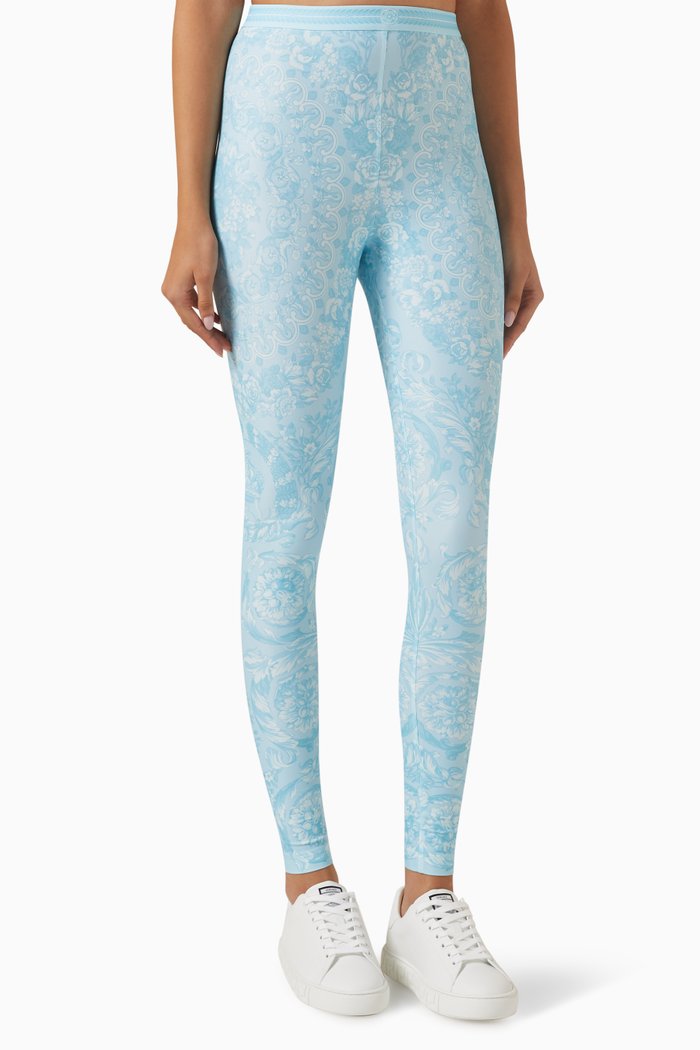 

Barocco Leggings in Stretch-nylon, Blue