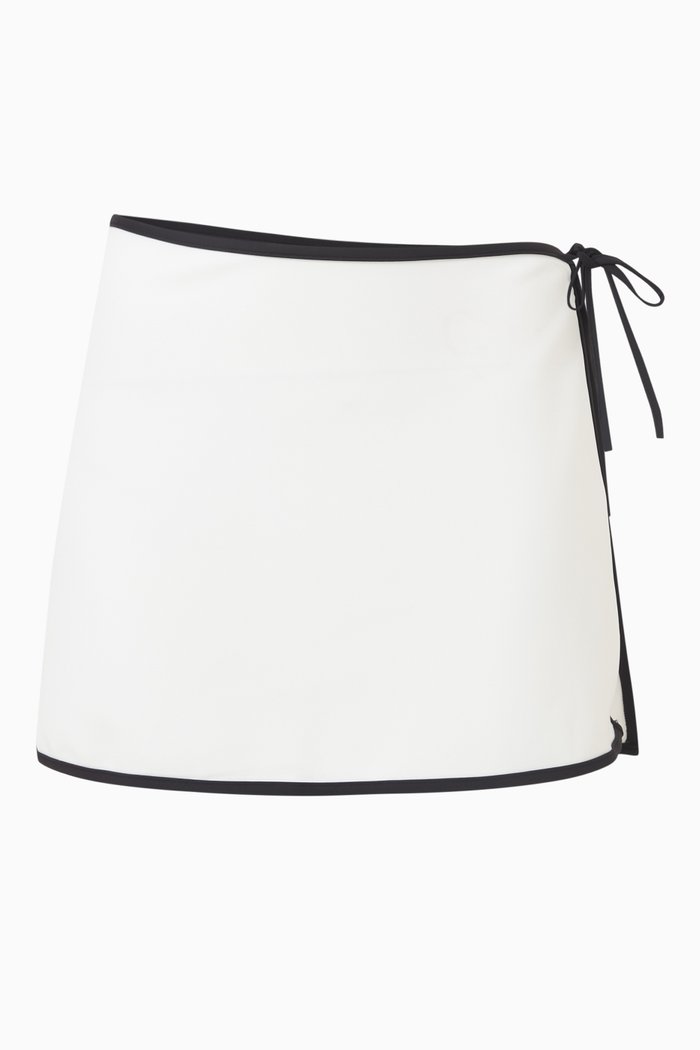 

Swim Wrap Skirt, White