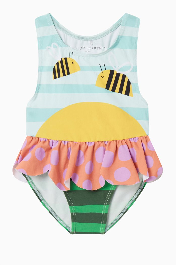 

Bee Print Swimsuit, Multicolour