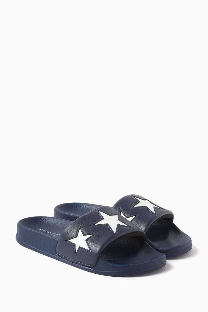 

Star Slides in Calf Leather, Blue