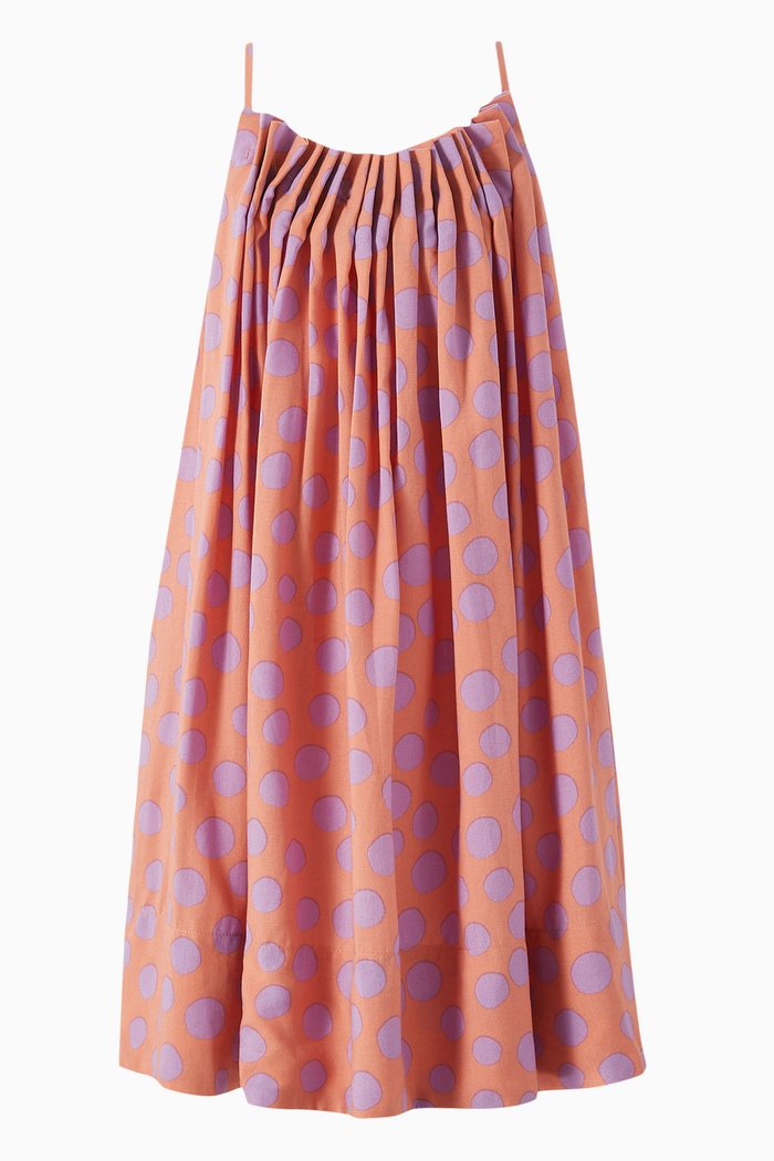 

Polka Dots Dress in Viscose Blend, Red