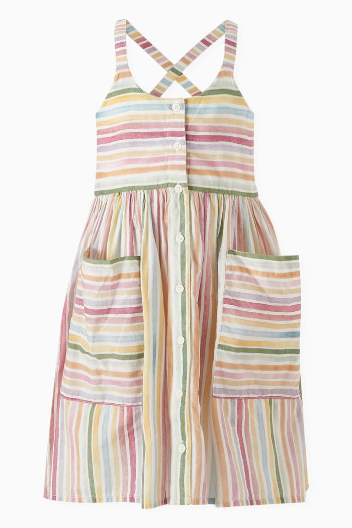

Striped Dress in Cotton, Multicolour