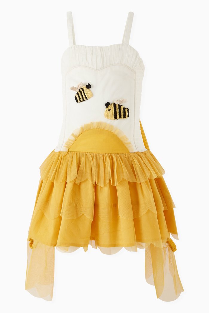 

Bee Wing Dress in Organic Cotton, Yellow