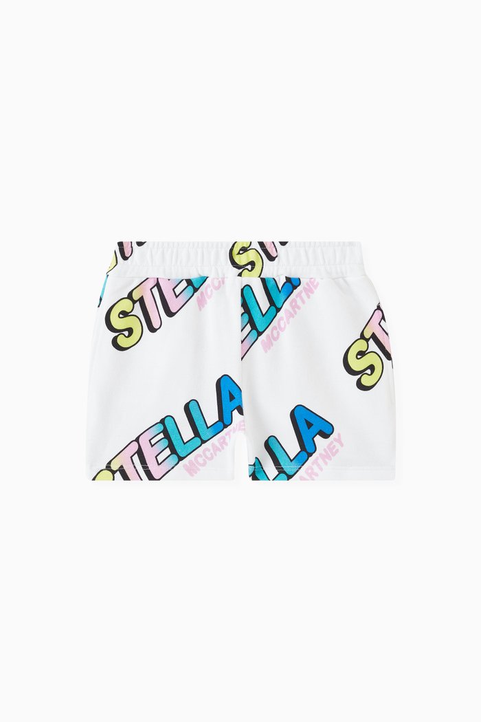 

Logo-print Track Shorts in Cotton, Multicolour