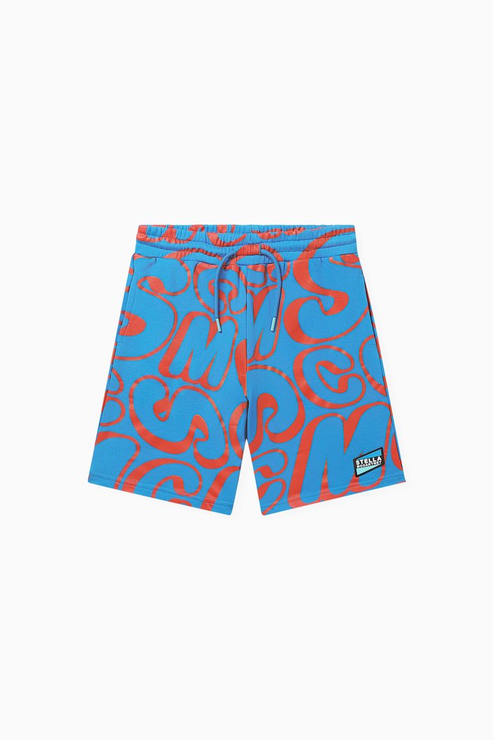 

Logo-print Shorts in Cotton, Blue