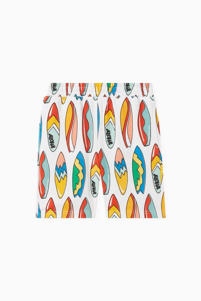 

Surfboard Print Shorts in Cotton, Multicolour