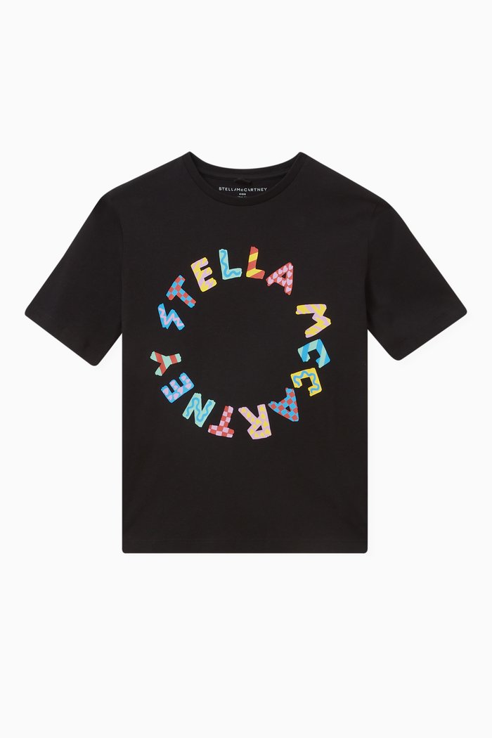 

Graphic Logo-print T-shirt in Organic Cotton-jersey, Black