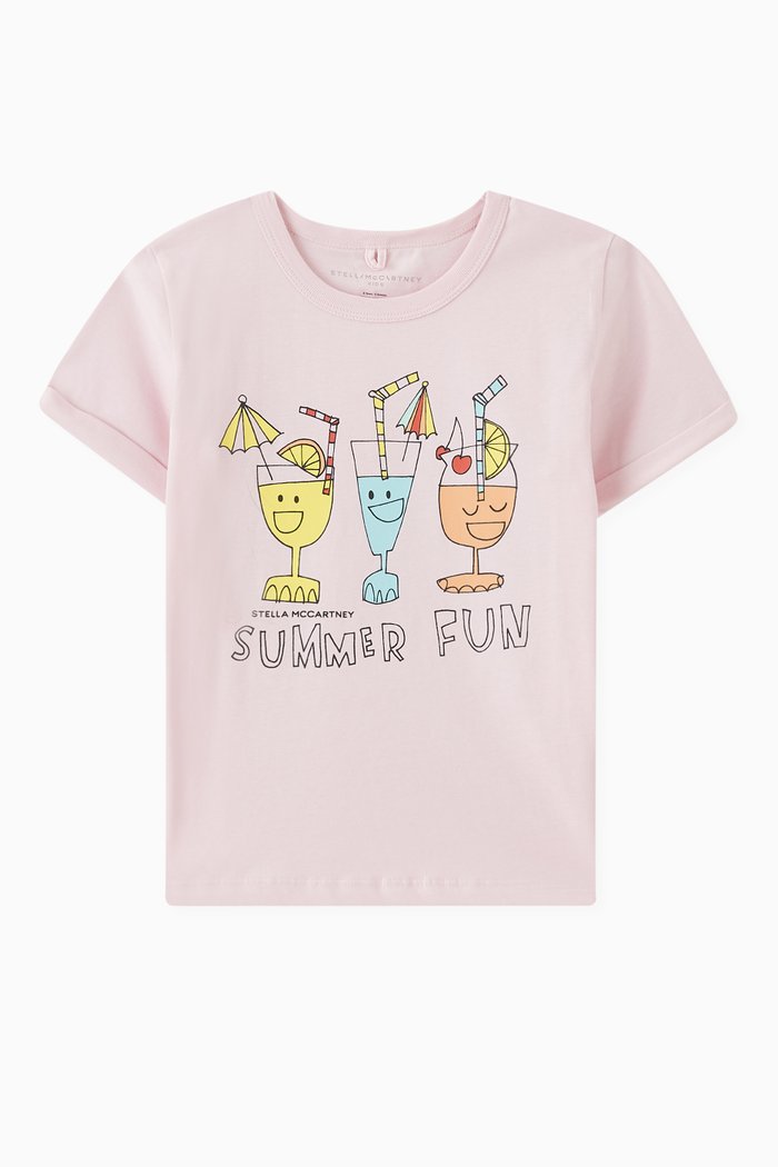 

Printed T-shirt in Cotton, Pink