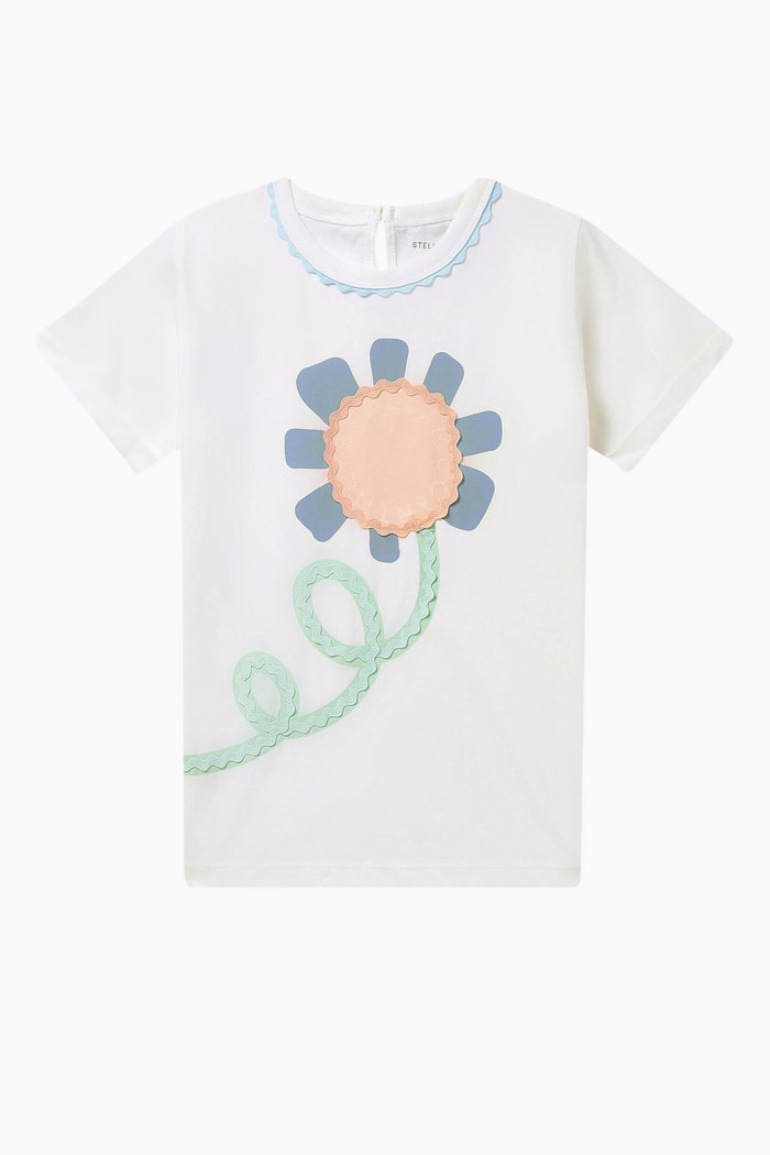 

Embellished T-shirt in Cotton, White