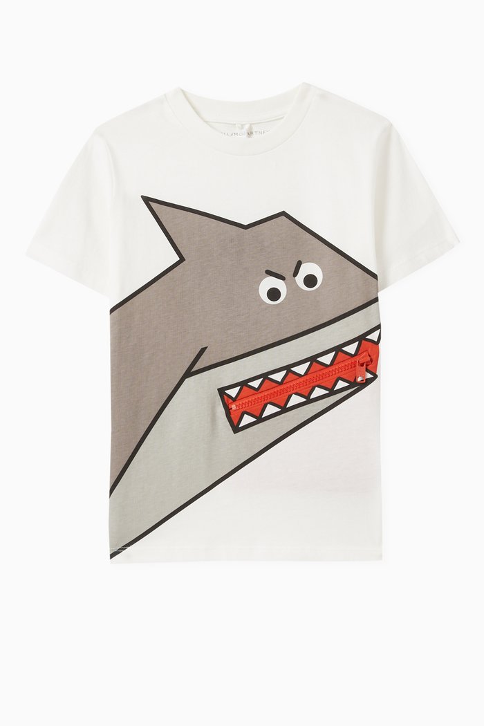 

Graphic Print T-Shirt in Cotton, White