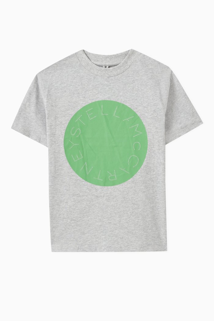 

Logo Print T-Shirt in Cotton, Grey