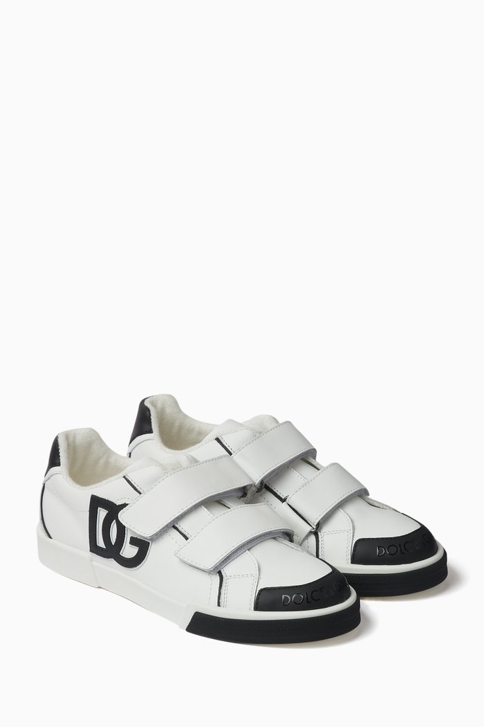 

Portofino Logo Sneakers in Calf Leather, White