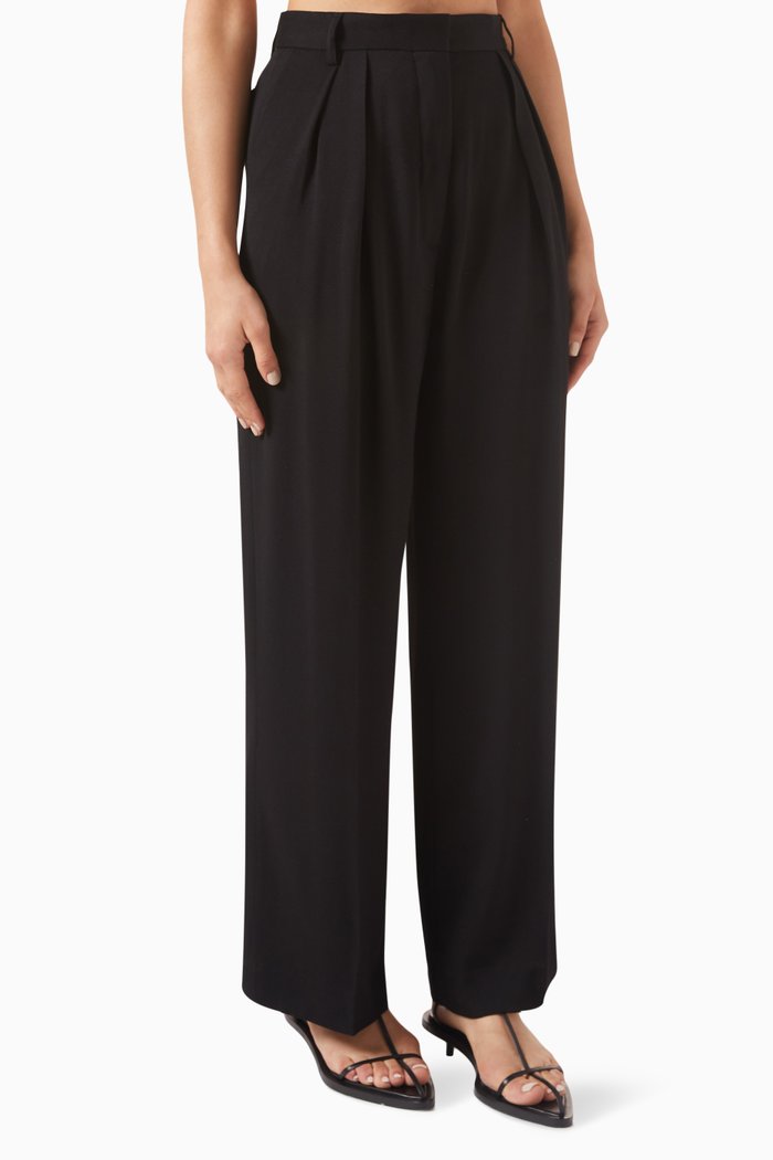

Enzo Pants in Viscose Twill, Black