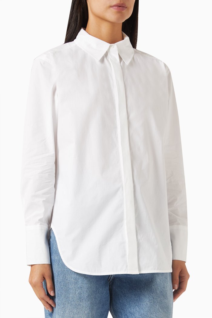 

Christiane Oversized Shirt in Cotton-poplin, White