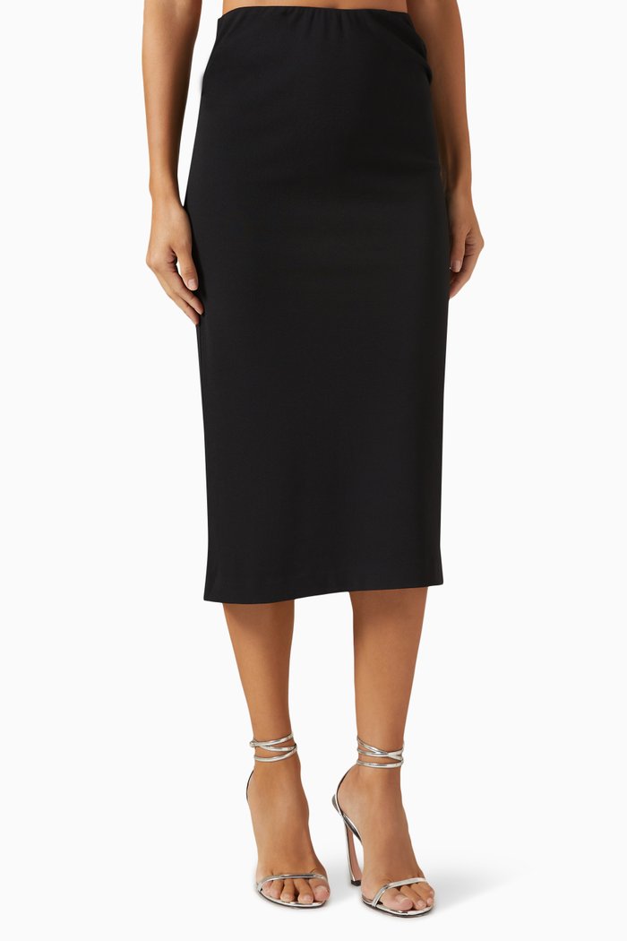 

Duncan Midi Skirt in Jersey, Black