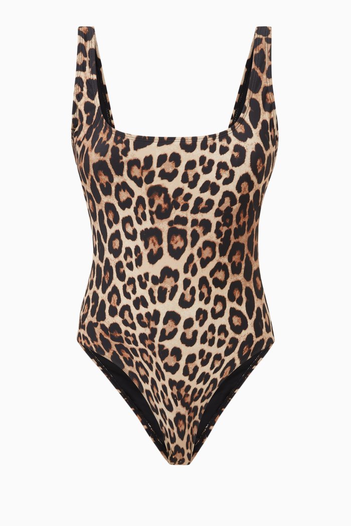 

Modern Tank One-piece Swimsuit in Smooth Fabric, Multicolour