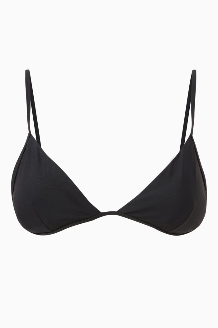 

Perfect-fit Bikini Top in Soft Fabric, Black