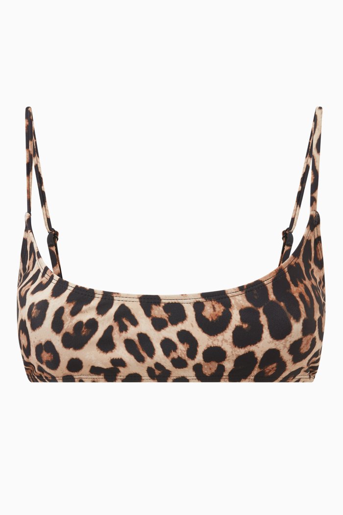 

Deep Scoop Bikini Top in Soft Fabric, Multicolour