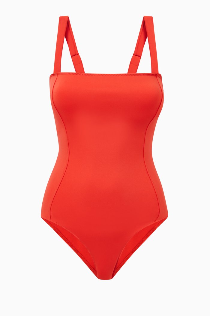 

Sculpt Contour One-piece Swimsuit in Stretch Nylon, Red