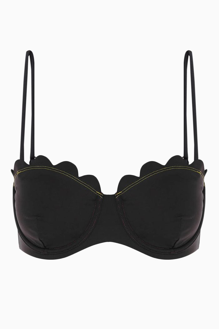 

The Shell Bandeau Bikini Top, Black