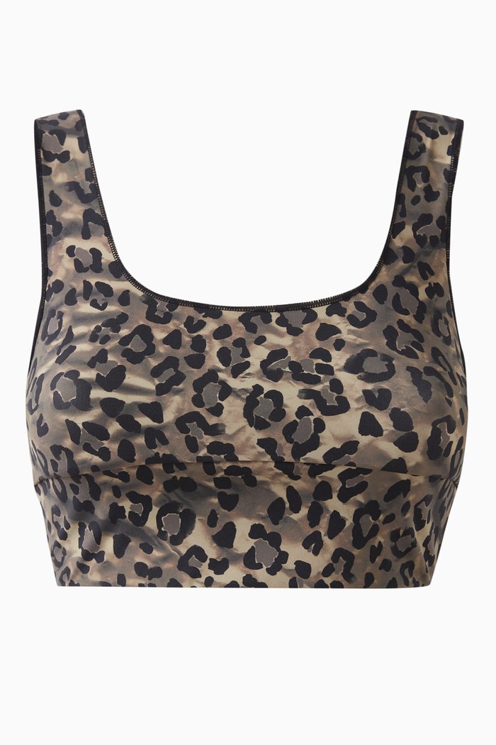 The Contour Crop Bikini Top, Brown